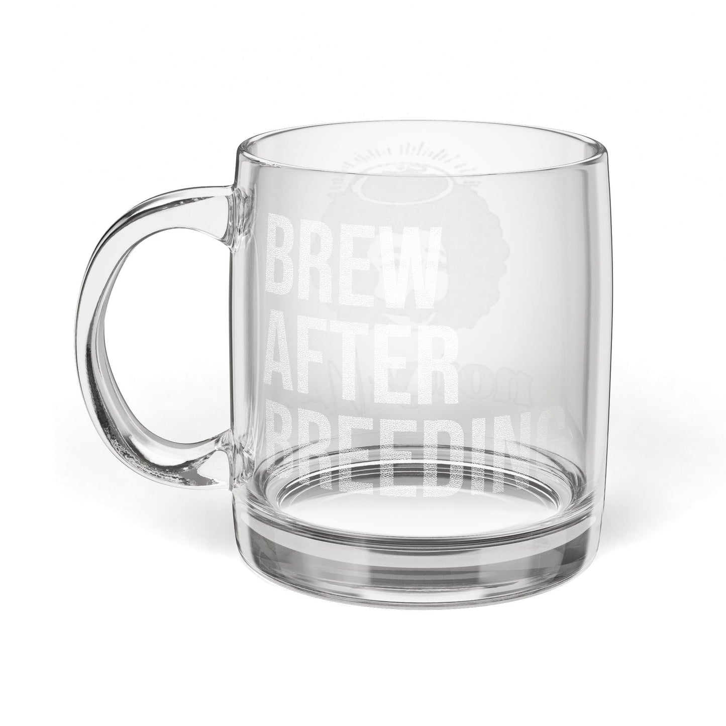 Engraved Glass Coffee Mug