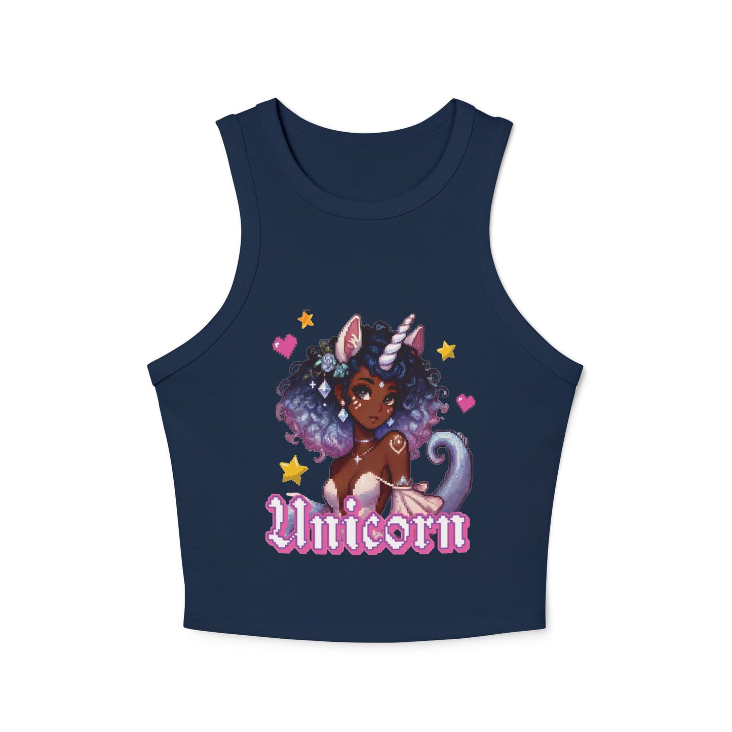 Unicorn Micro Rib Racer Tank Top