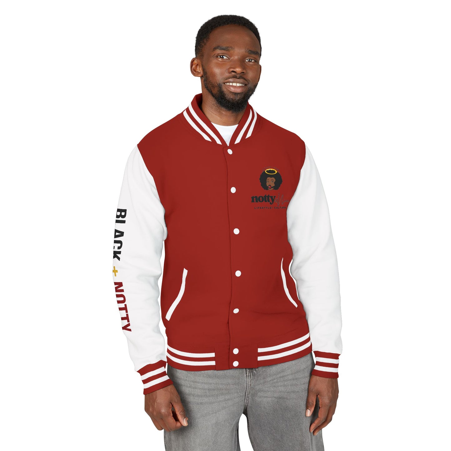 BLACK + NOTTY Unisex Heavyweight Letterman Jacket