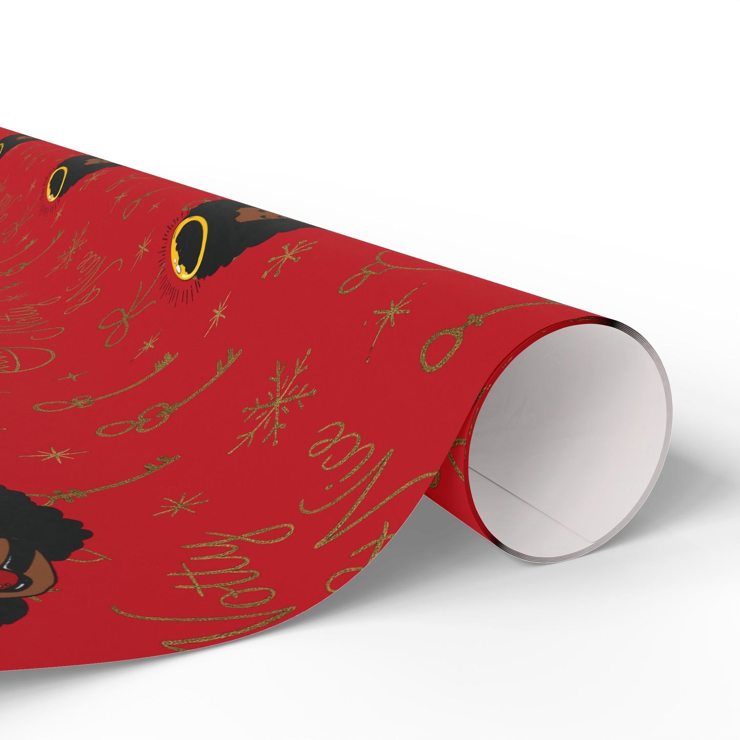 Holiday Red & Gold Wrapping Paper — 'Notty & Nice' Festive Gift Wrap