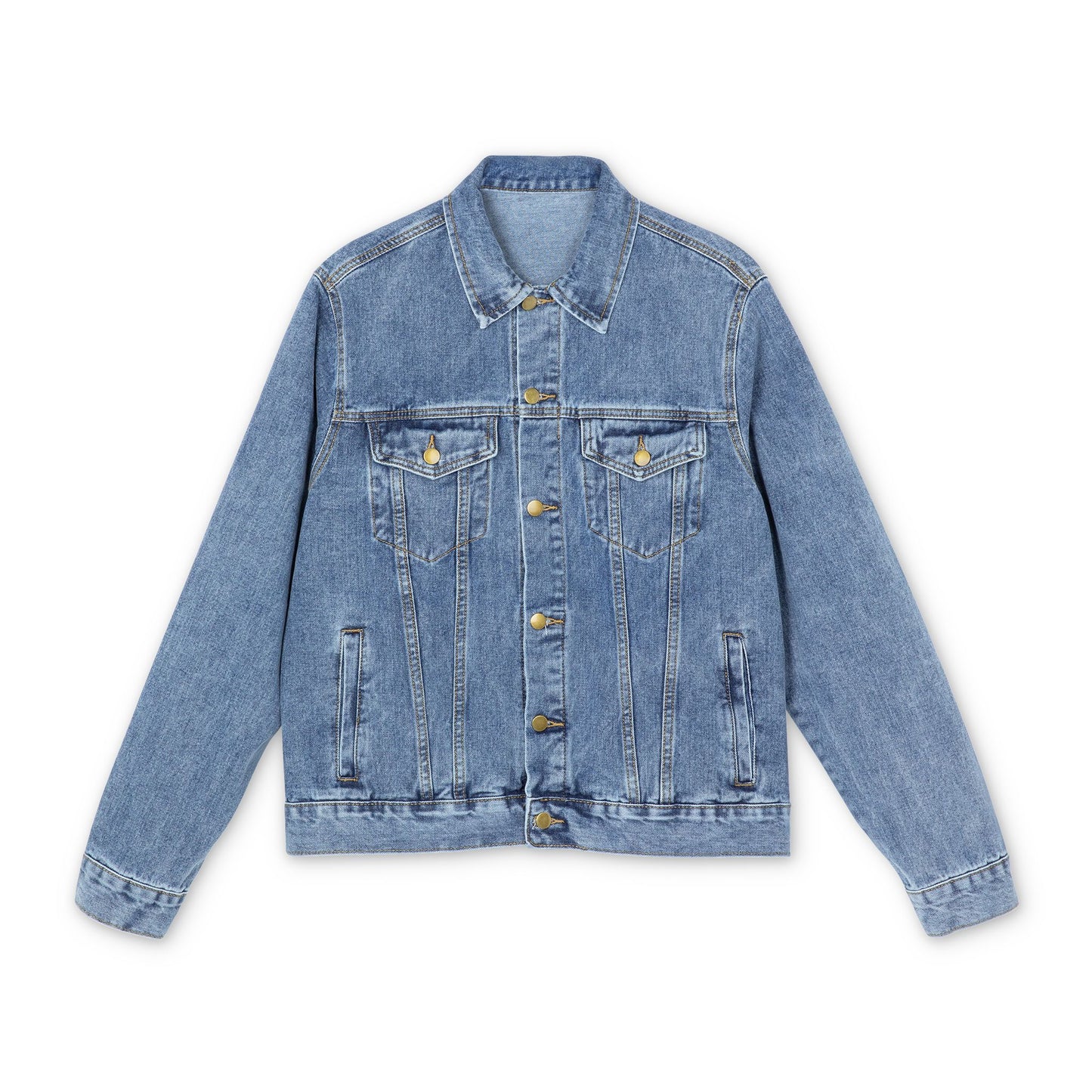 Logo Stylish Men's Denim Jacket