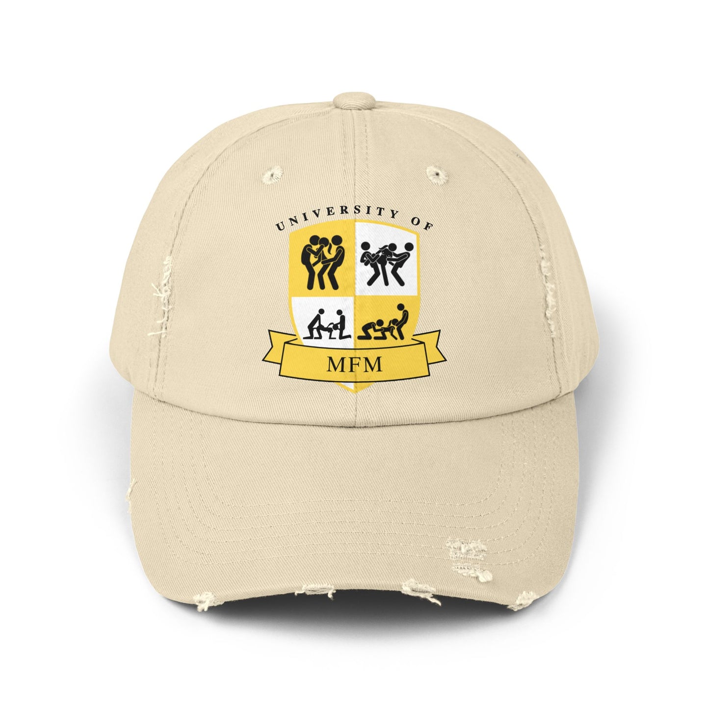 University of MFM Crest  Distressed Cap
