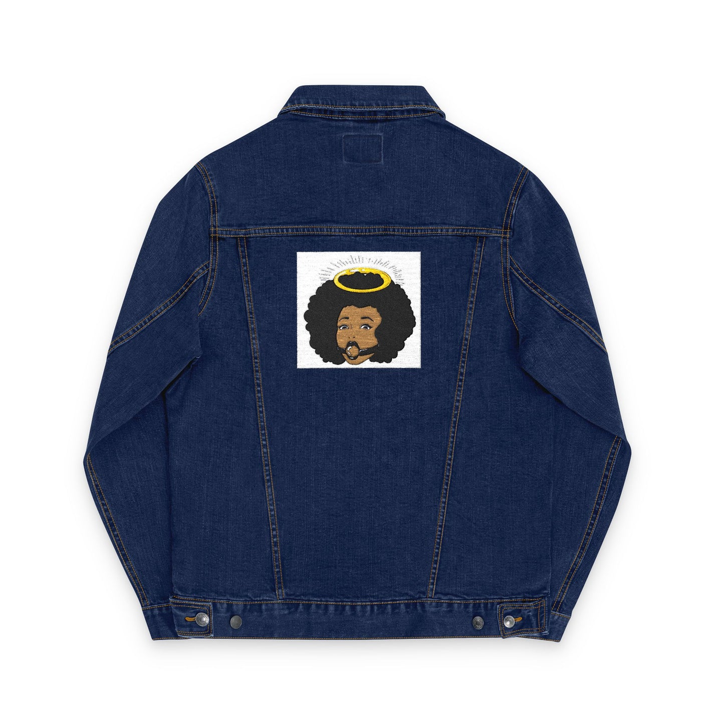 Black Embroidered Unisex Denim Jacket, Vintage Style Jacket, Casual Wear, Gifts for Him and Her, Stylish Layering