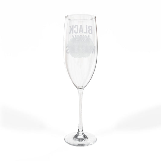 Engraved Champagne Glass for Celebrations, Unique Gift for Birthdays, Weddings, Black Lives Matter, Toasting with Style