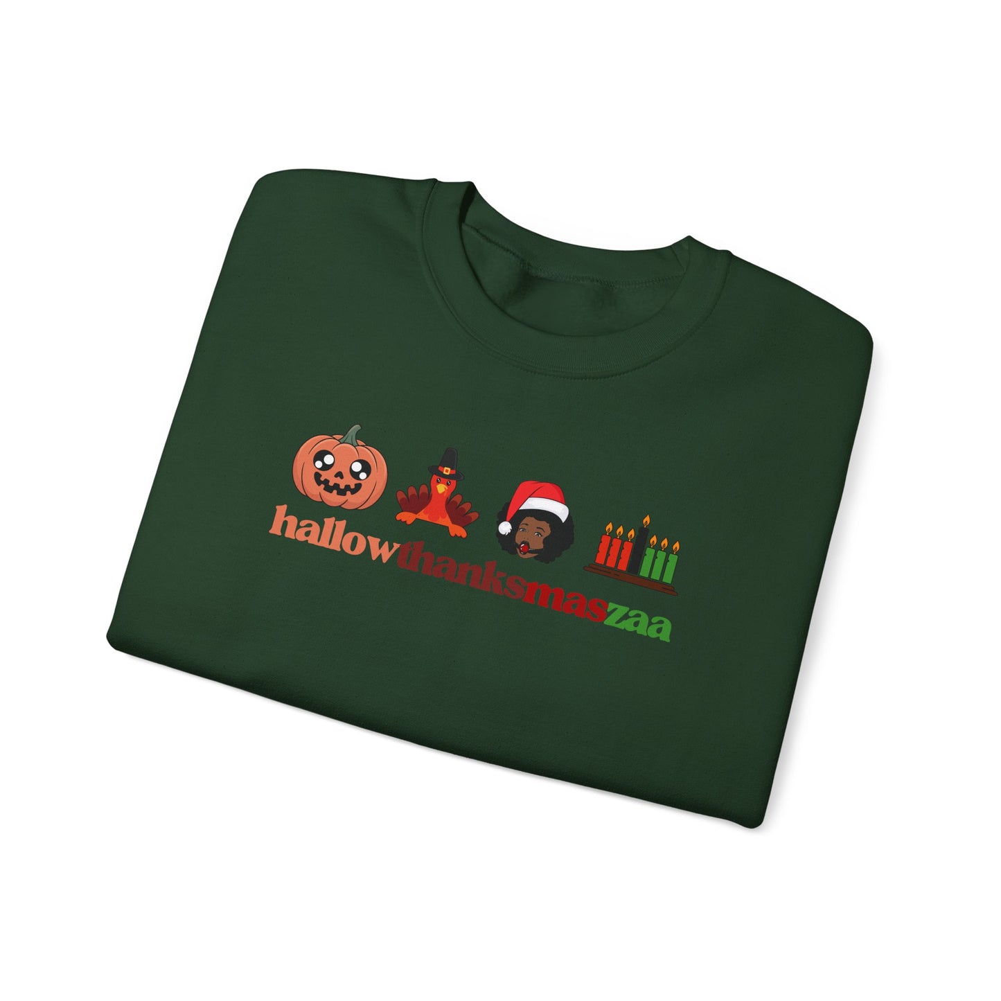 HallowThanksMasZaa Sweatshirt — Holiday Mashup Crewneck