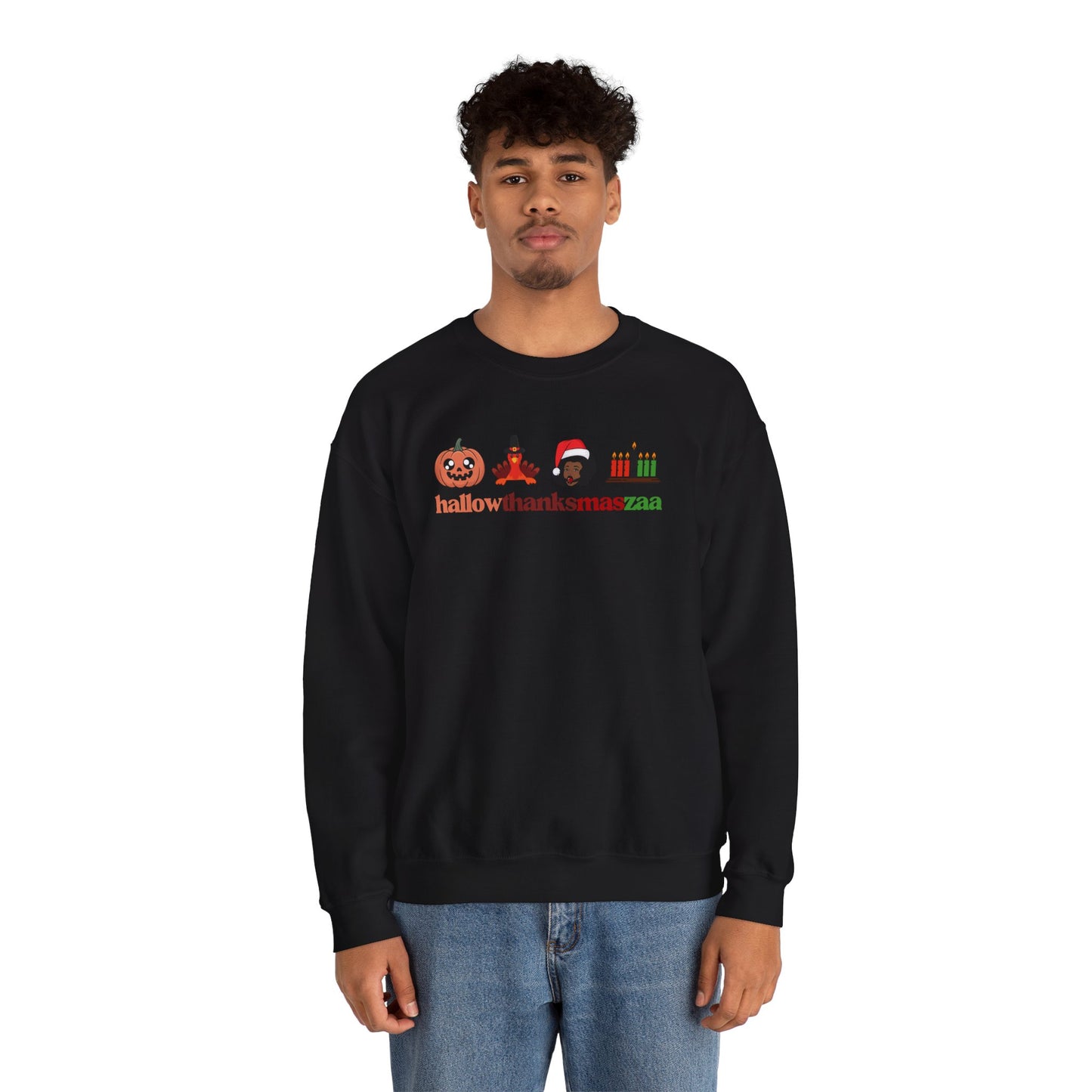 HallowThanksMasZaa Sweatshirt — Holiday Mashup Crewneck