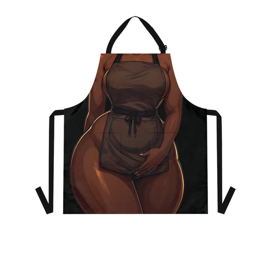 Chef Apron with Curvy Figure— Artistic Kitchen Apron for Bakers & Home Cooks