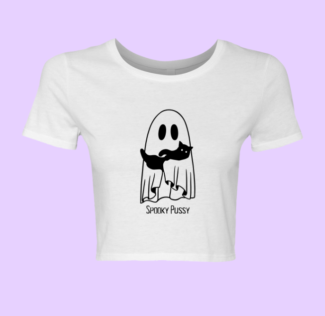 Spooky Pussy Crop Tee