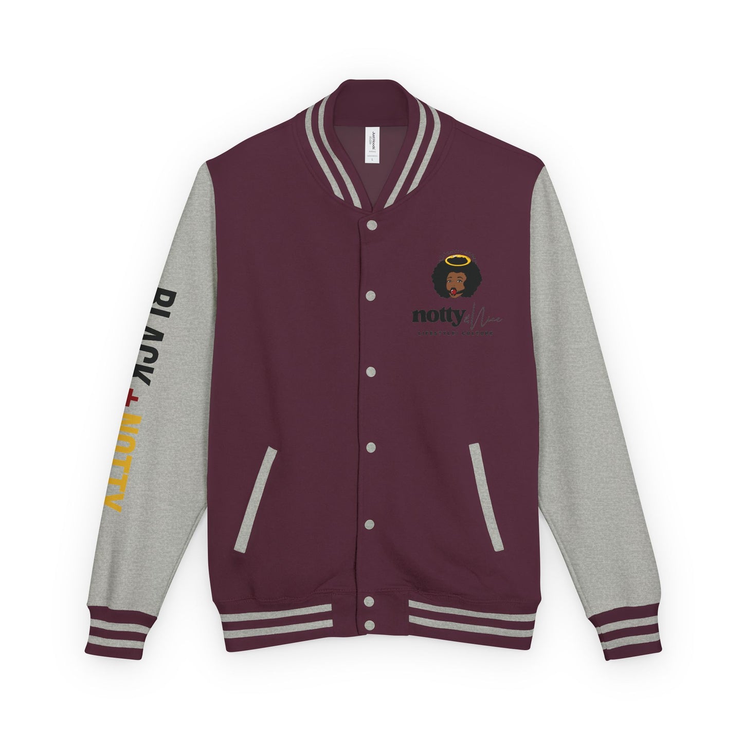 BLACK + NOTTY Unisex Heavyweight Letterman Jacket