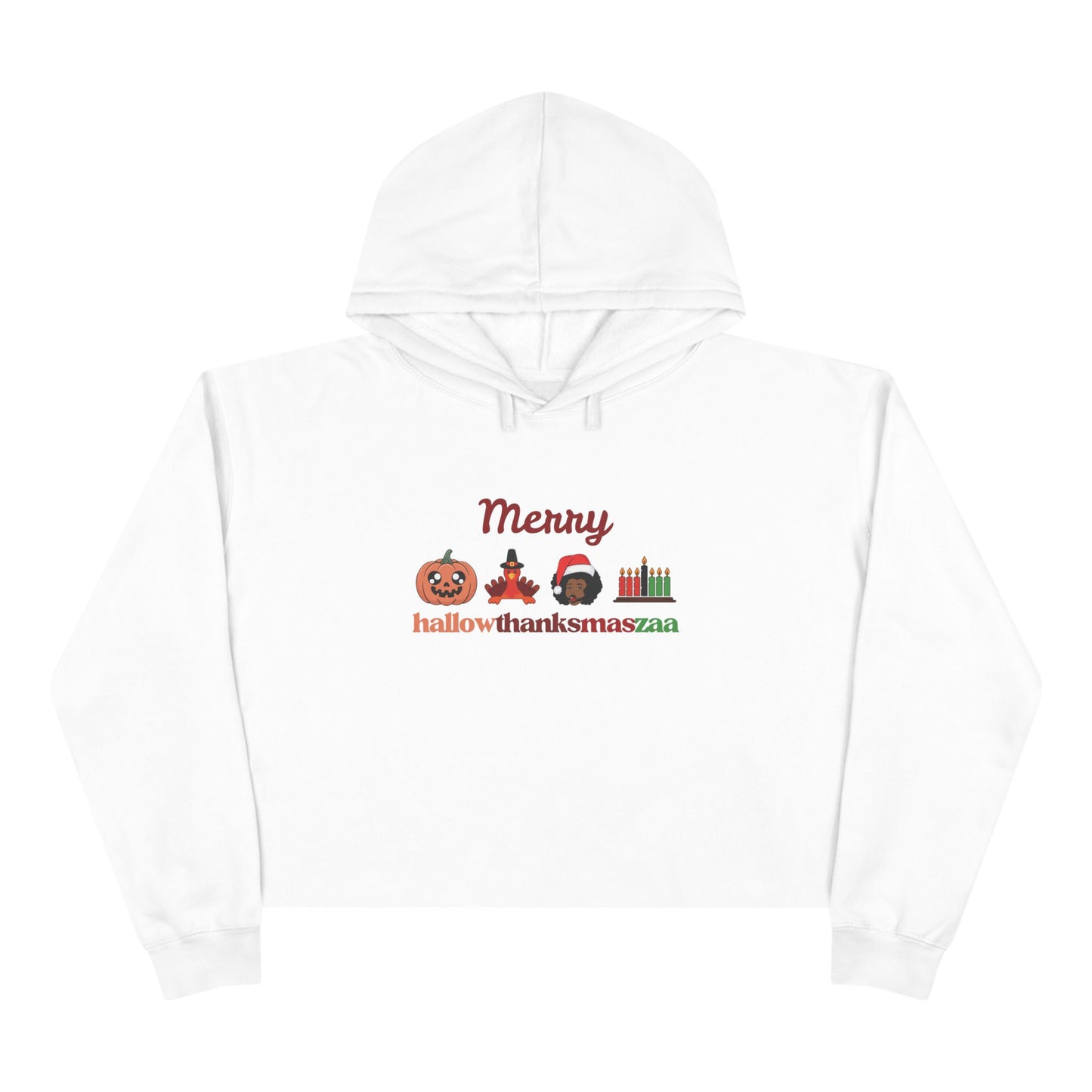 Crop Hoodie - Merry Hallowthanksmaszaa