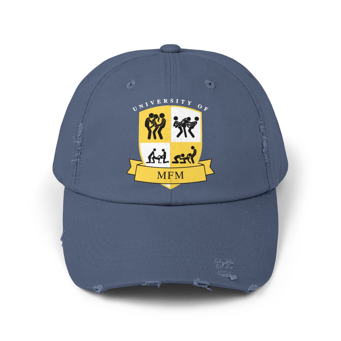 University of MFM Crest  Distressed Cap
