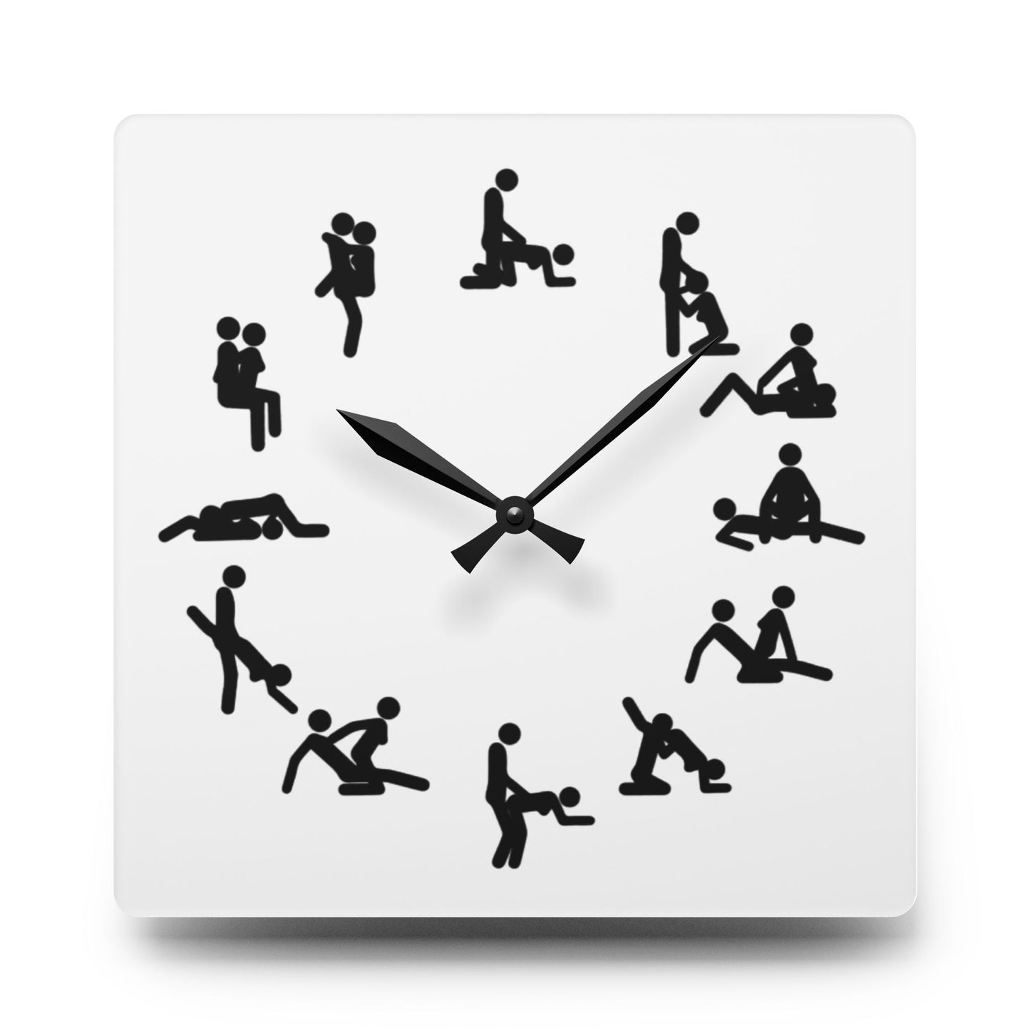 Positions Acrylic Wall Clock (White)