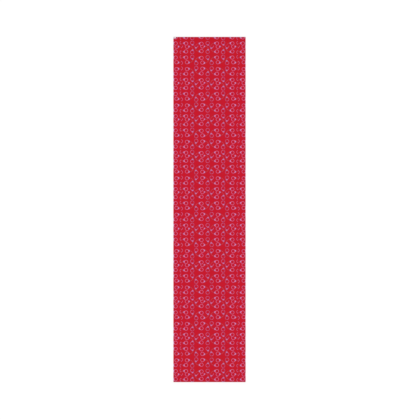 Handcuff Pattern Gift Wrap Paper — Red Novelty Wrapping for Bachelorette, Gag Gifts & Parties