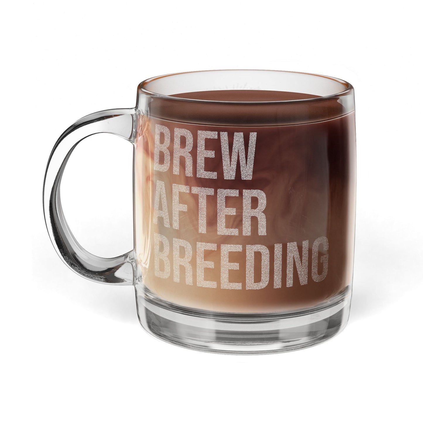 Engraved Glass Coffee Mug