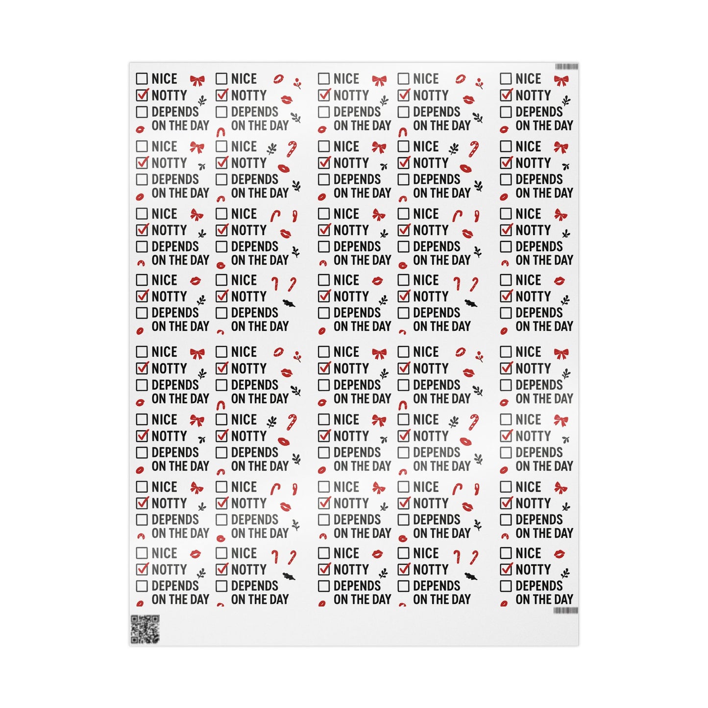 Notty or Nice Wrapping Paper Roll