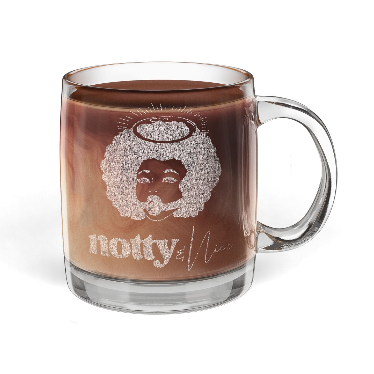 Engraved Glass Coffee Mug