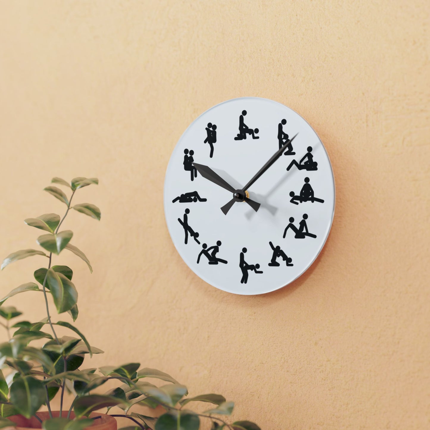 Positions Acrylic Wall Clock (White)