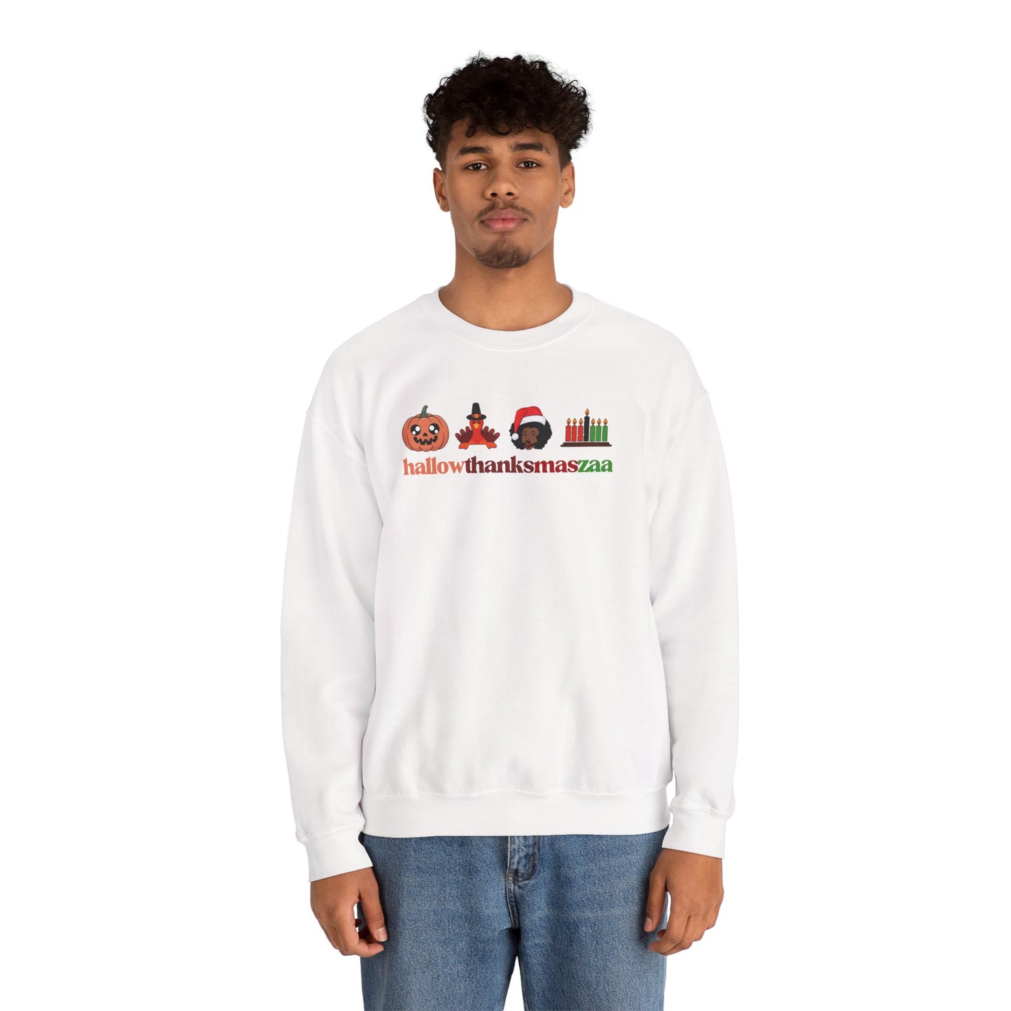 HallowThanksMasZaa Sweatshirt — Holiday Mashup Crewneck