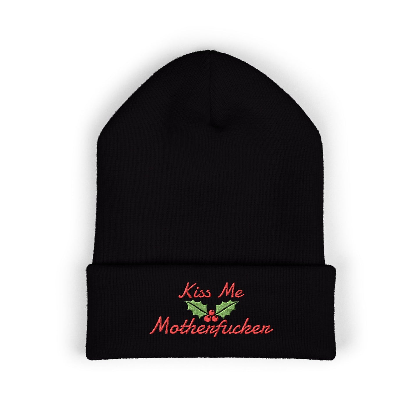 Kiss Me Motherfucker Embroidered Cuffed Beanie