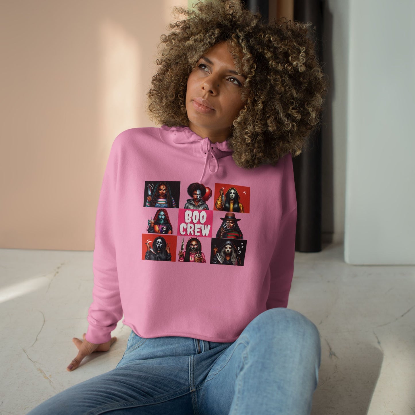 Boo Crew Spooky Hoodie Crop Hoodie