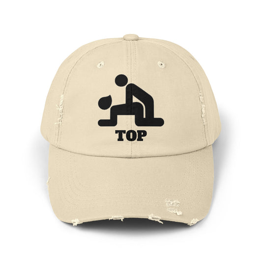 Copy of TOP Unisex Distressed Cap with Fun Graphic Design, Casual Hat for Everyday Wear, Perfect for Parties, Birthdays, Gifts
