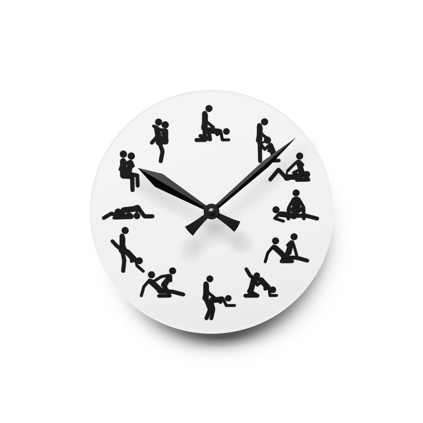 Positions Acrylic Wall Clock (White)