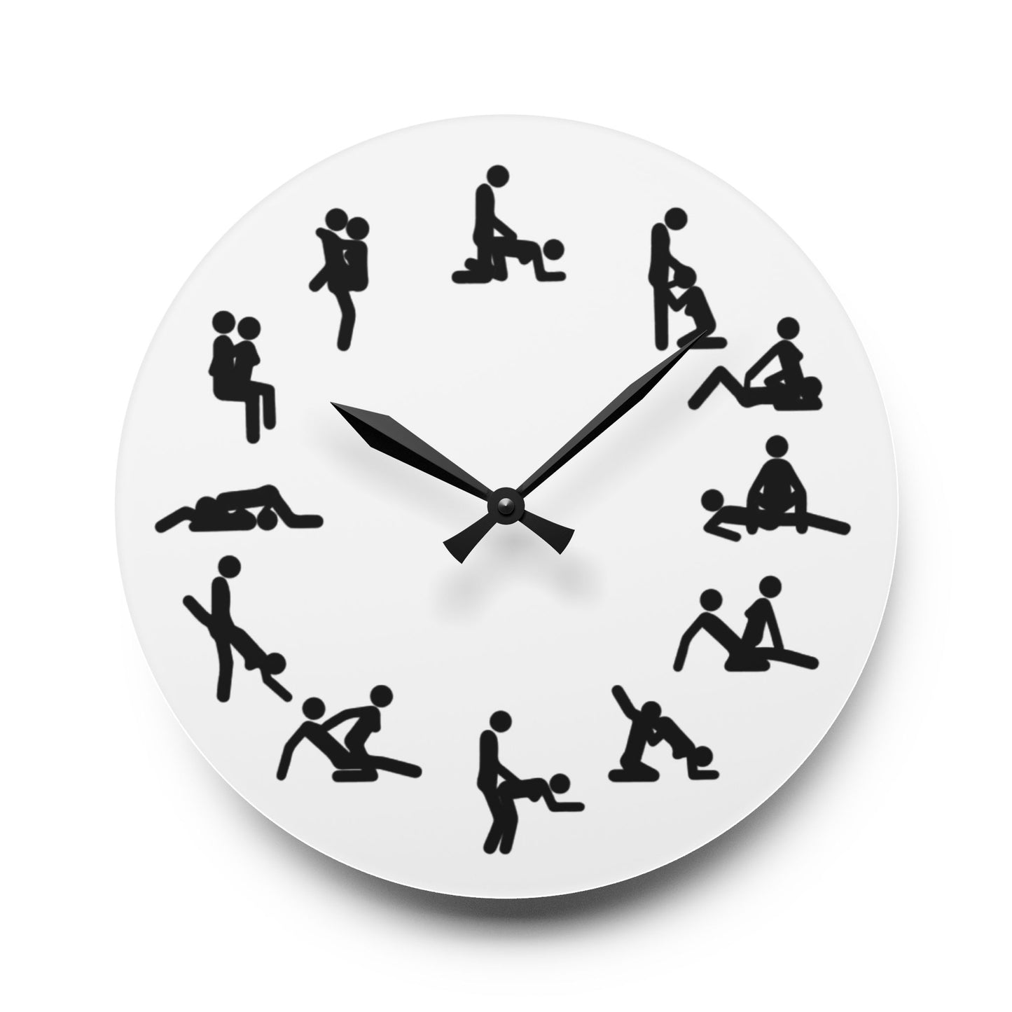 Positions Acrylic Wall Clock (White)