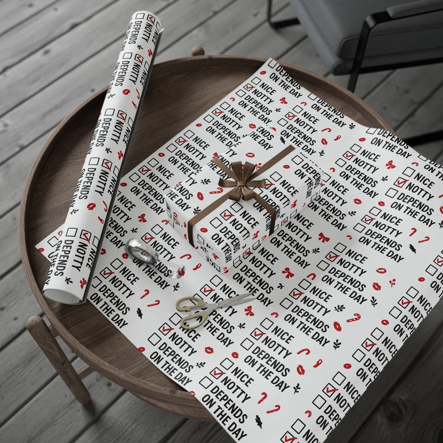 Notty or Nice Wrapping Paper Roll