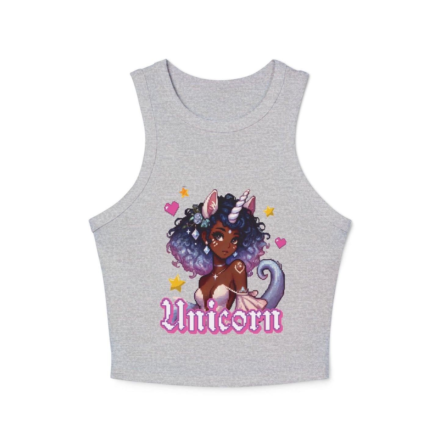 Unicorn Micro Rib Racer Tank Top