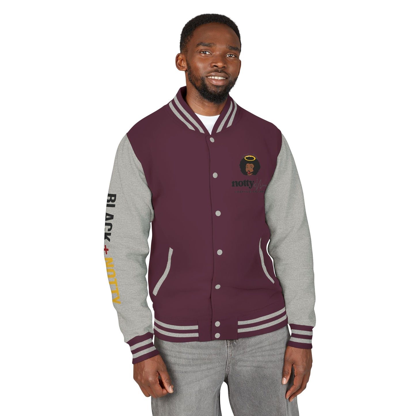 BLACK + NOTTY Unisex Heavyweight Letterman Jacket