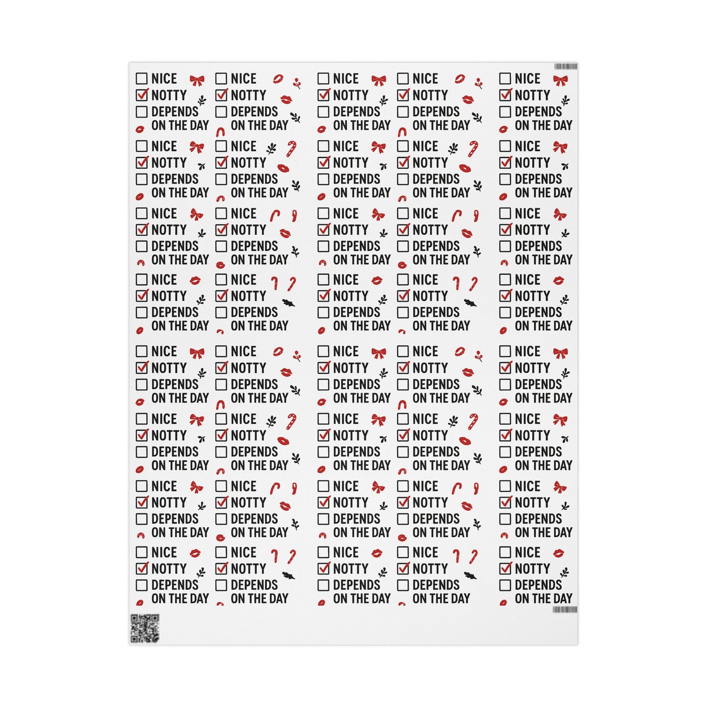 Notty or Nice Wrapping Paper Roll