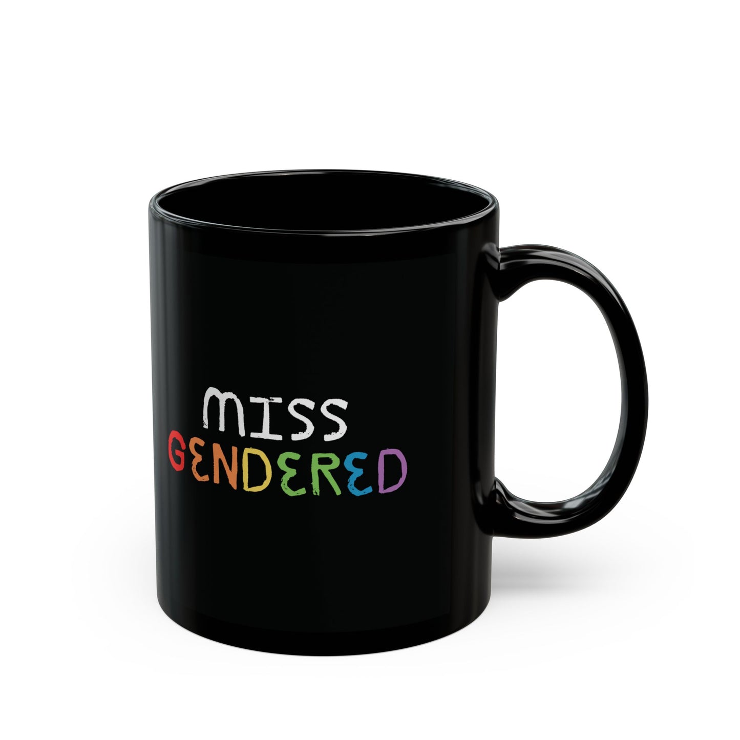 Miss Gendered Black Mug