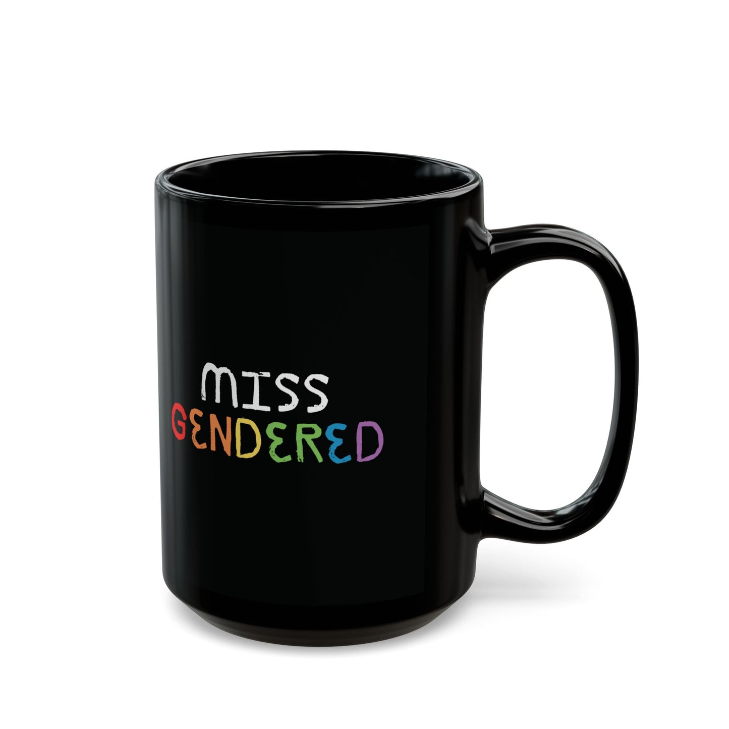 Miss Gendered Black Mug