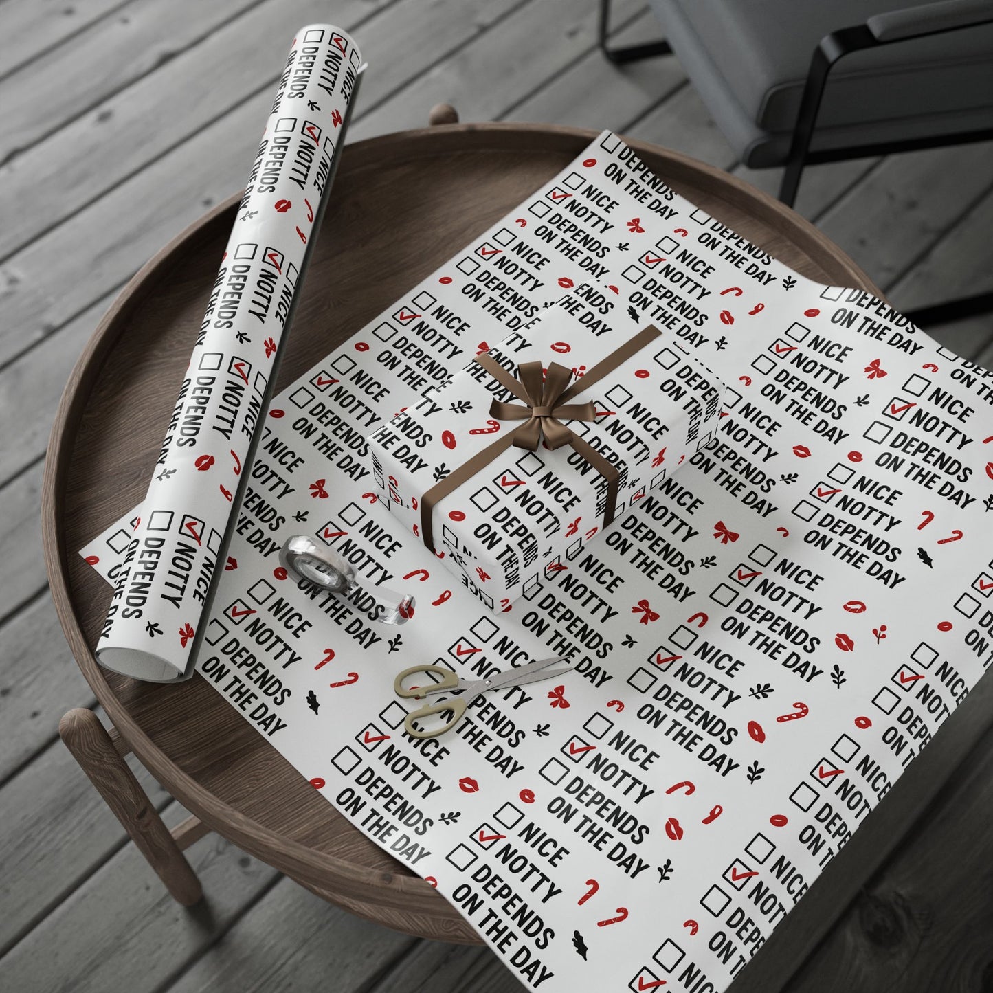 Notty or Nice Wrapping Paper Roll