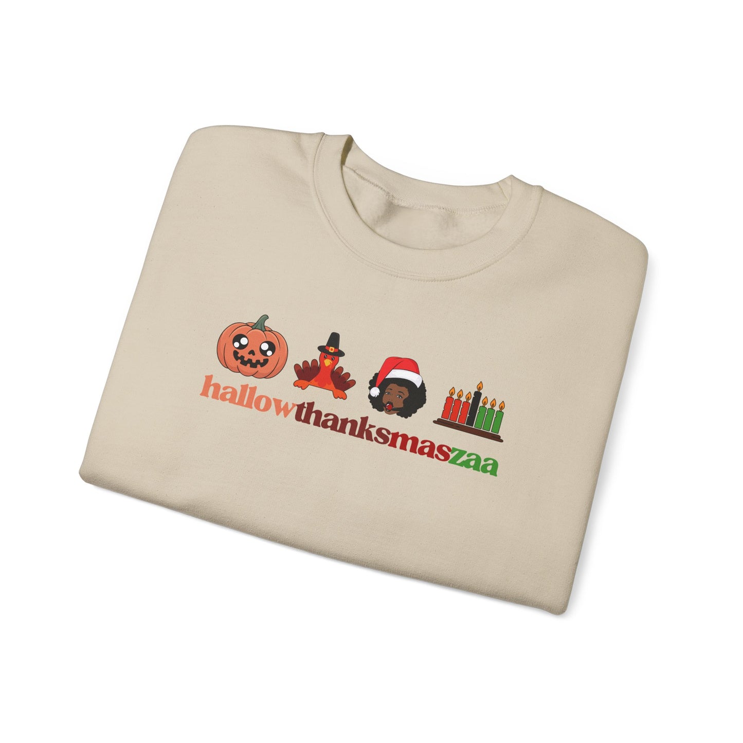 HallowThanksMasZaa Sweatshirt — Holiday Mashup Crewneck