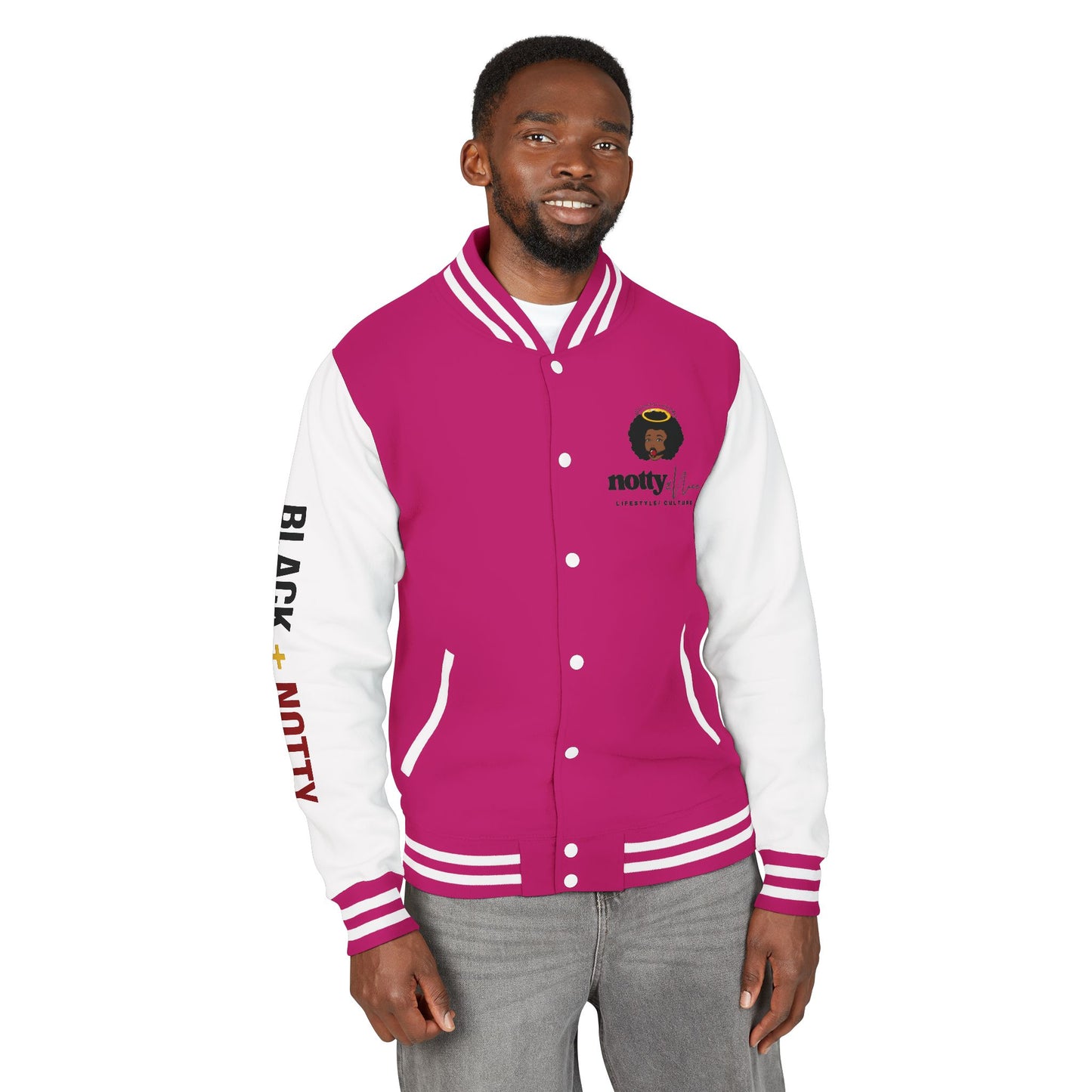BLACK + NOTTY Unisex Heavyweight Letterman Jacket