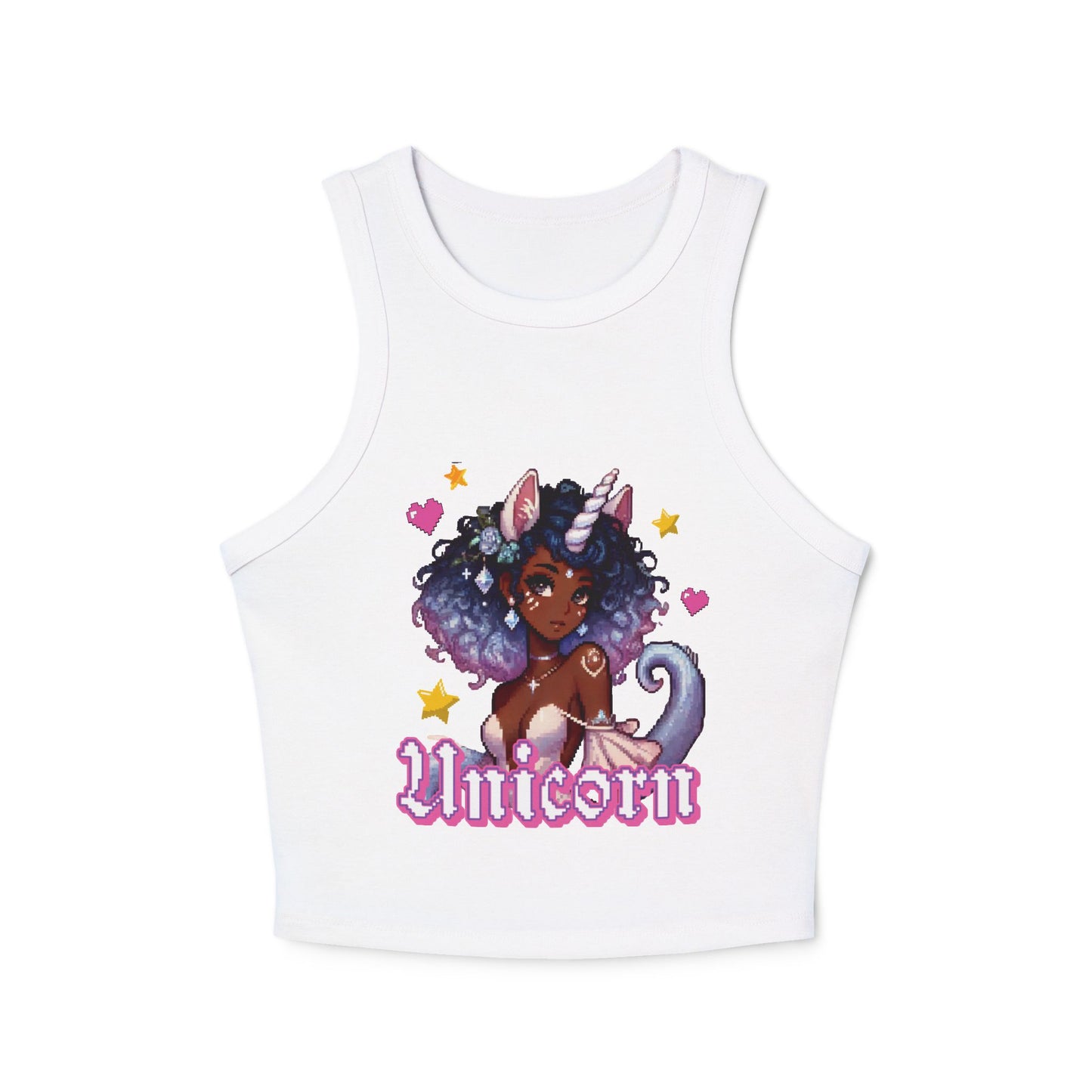 Unicorn Micro Rib Racer Tank Top