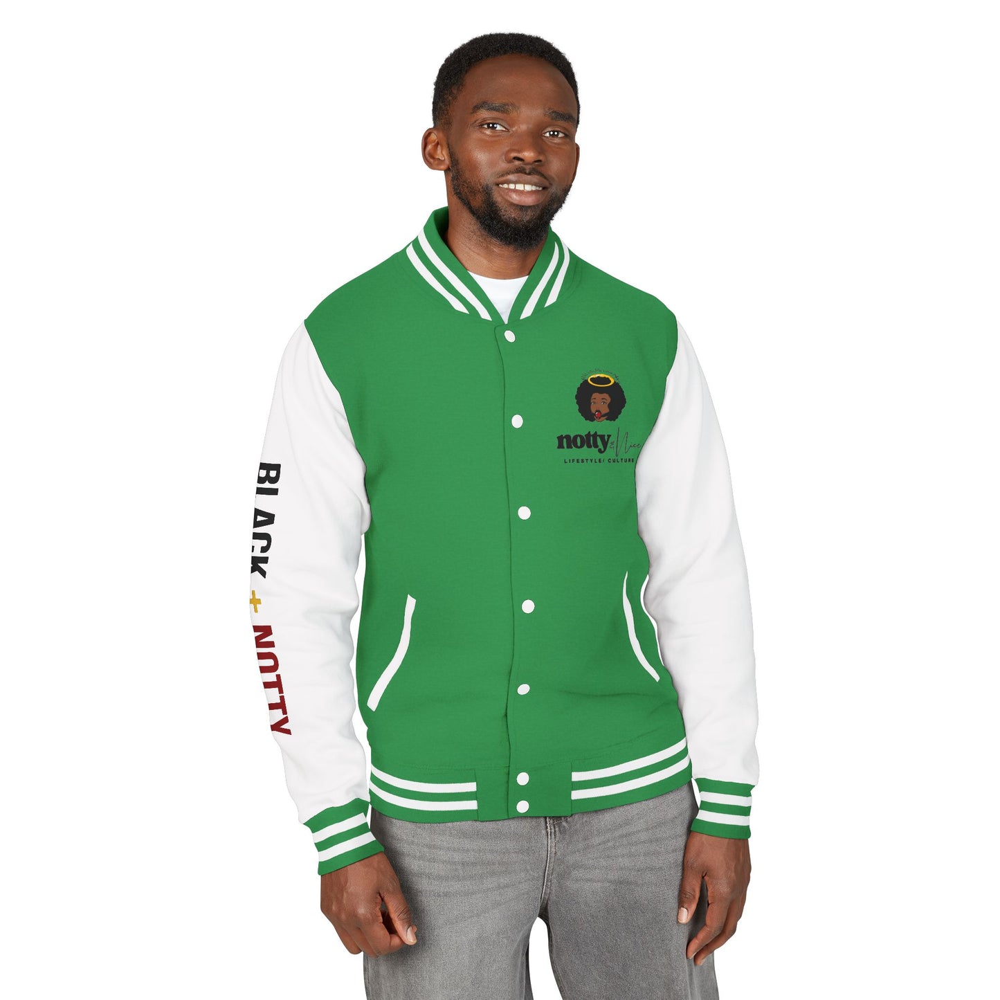 BLACK + NOTTY Unisex Heavyweight Letterman Jacket